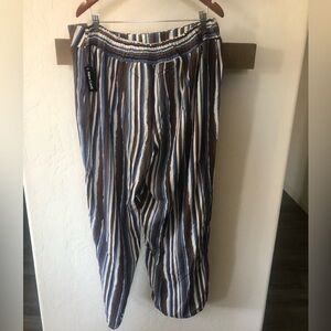 New Look|Striped palazzo pants, nautical beachy & flowy•••plus size 2X, NWT